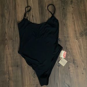 Free People x Toast Solid High Cut One-Piece Swimsuit Size L